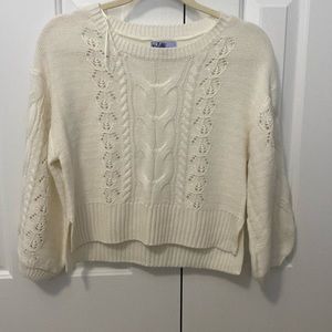 long sleeve crème sweater